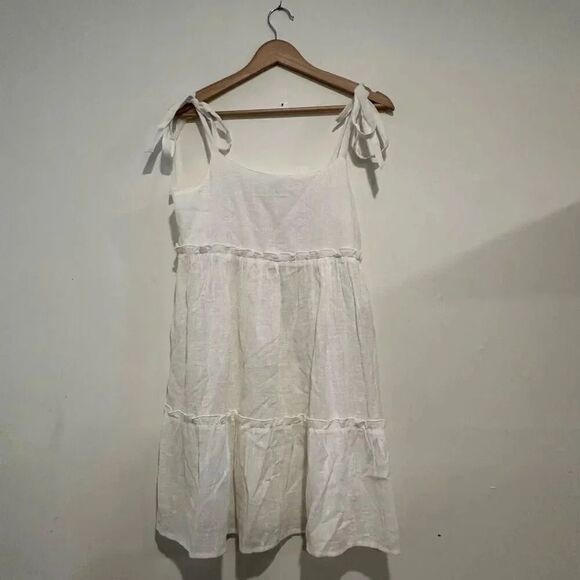 NWT Iisla & Bird Trapeze Mini Beach Summer Dress Cream Size 8 - Picture 4 of 8